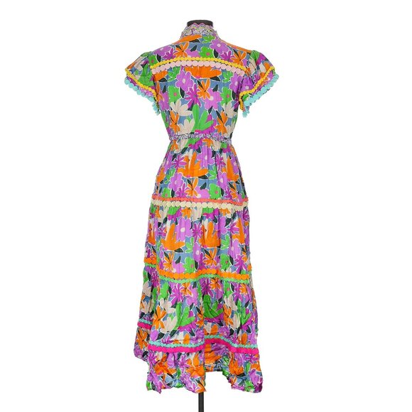 Anthropologie Celia B Aneeta Floral Midi Dress Small - Picture 3 of 5